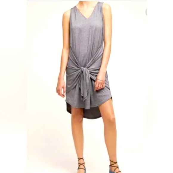 Anthropologie Dolan Left Coast Collection Mini Striped Tie Front T-Shirt Dress M - Picture 1 of 8